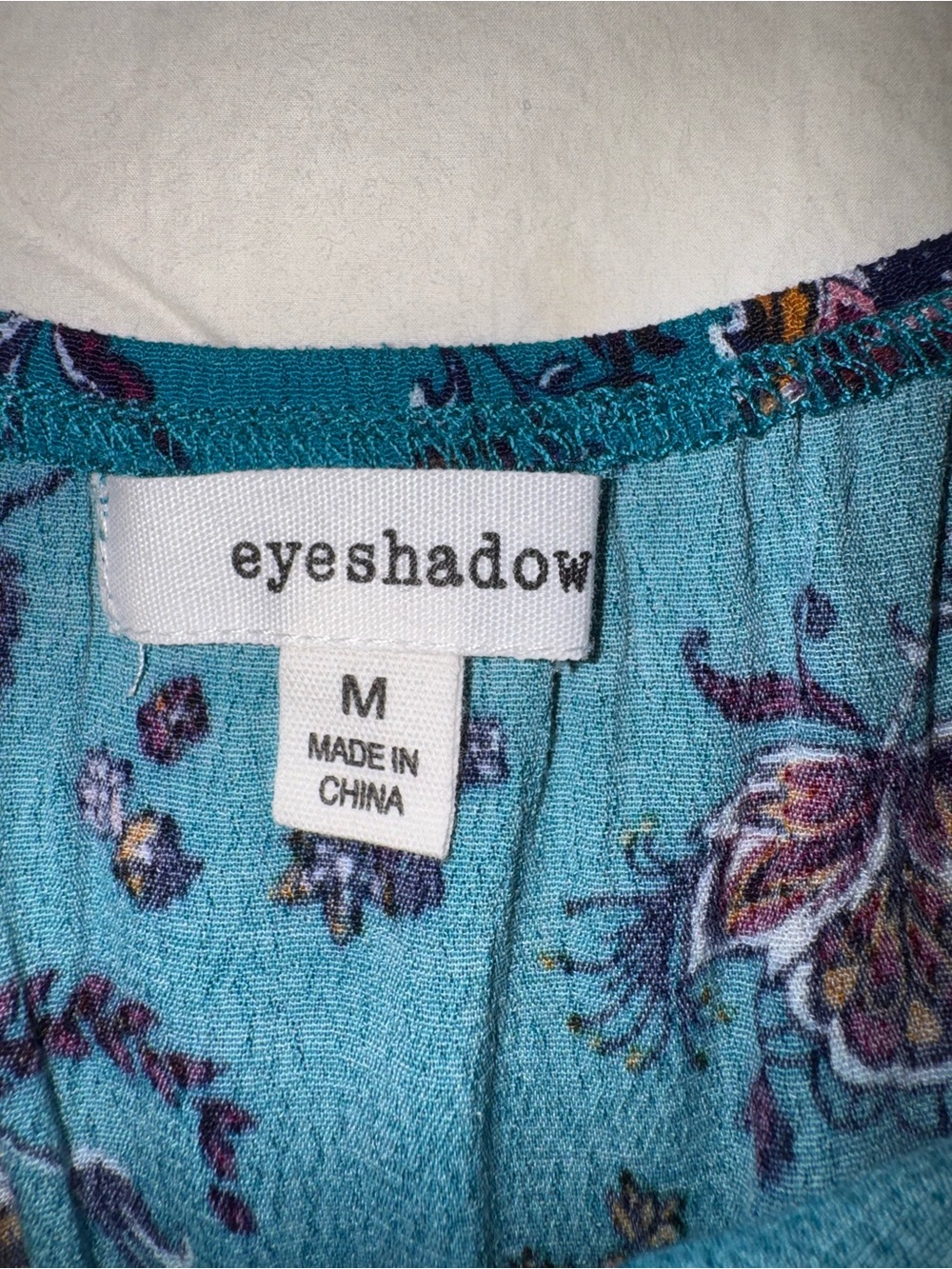 Eyeshadow Teal Floral Crisscross Wide-Leg Jumpsuit - Picture 8 of 10